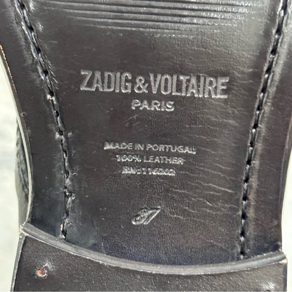 Zadig & Voltaire Women's Laureen Metal Toe Ankle Boots - Black - Sz-6.US / 37.EU - Picture 9 of 10